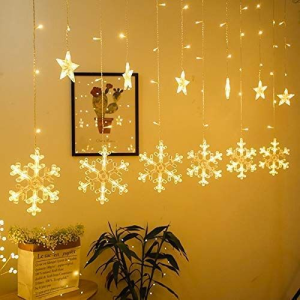 Snowflakes Curtain Lights